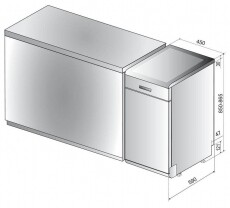 Whirlpool WSFO 3T125 6PC X mosogatógép Konyhai termékek - Mosogatógép - Keskeny (45cm-ig) szabadonálló mosogatógép - 348228