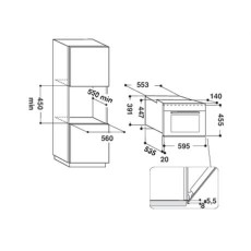 Whirlpool W9MW261IXL Beépíthető mikrohullámú sütő Konyhai termékek - Mikrohullámú sütő - Mikrohullámú sütő (beépíthető) - 354216