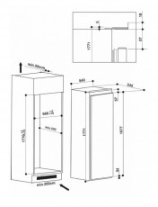 Whirlpool ARG 18480 A+ beépíthető felülfagyasztós hűtőszekrény Konyhai termékek - Hűtő, fagyasztó (beépíthető) - Felülfagyasztós kombinált hűtő - 320412