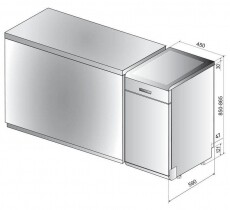 Whirlpool WSFO 3O23 PF X mosogatógép Konyhai termékek - Mosogatógép - Keskeny (45cm-ig) szabadonálló mosogatógép - 348225