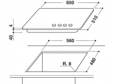 Whirlpool GMF6422/IX beépíthető gázfőzőlap Konyhai termékek - Sütő-főzőlap, tűzhely (beépíthető) - Gázfőzőlap (beépíthető) - 354159