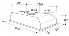 Whirlpool WCT64FLYX Beépíthető páraelszívó Konyhai termékek - Páraelszívó - Beépíthető / kihúzható - 354224