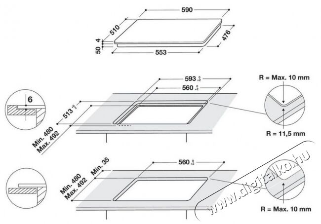 Whirlpool WF S7560 NE beépíthető indukciós főzőlap Konyhai termékek - Sütő-főzőlap, tűzhely (beépíthető) - Indukciós főzőlap (beépíthető) - 362530