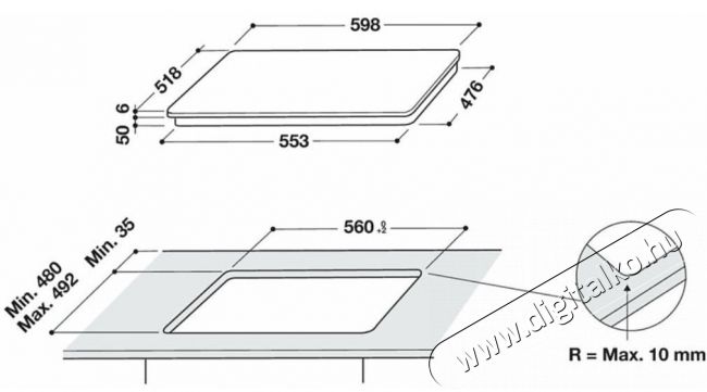 Whirlpool WL B5860 AL beépíthető indukciós főzőlap Konyhai termékek - Sütő-főzőlap, tűzhely (beépíthető) - Indukciós főzőlap (beépíthető) - 362528
