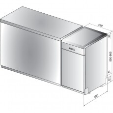 Whirlpool WSFO 3O23 PF keskeny mosogatógép - fehér Konyhai termékek - Mosogatógép - Keskeny (45cm-ig) szabadonálló mosogatógép - 348498