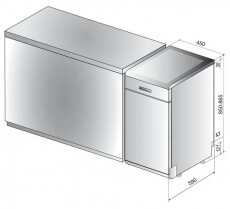 Whirlpool WSFO 3O34 PF mosogatógép Konyhai termékek - Mosogatógép - Keskeny (45cm-ig) szabadonálló mosogatógép - 348226
