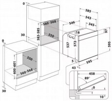 Whirlpool WTAC8411SCAN beépíthető elektromos sütő Konyhai termékek - Sütő-főzőlap, tűzhely (beépíthető) - Sütő (beépíthető) - 367118