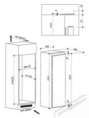 Whirlpool ARG 184701 Hűtő beépíthető egyajtós Konyhai termékek - Hűtő, fagyasztó (beépíthető) - Egyajtós hűtő - 372667