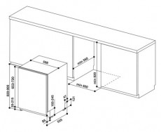 Whirlpool WIC 3C33 PFE Mosogatógép Beépíthető 14 Teríték Konyhai termékek - Mosogatógép - Normál (60cm) beépíthető mosogatógép - 373313