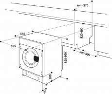 Whirlpool BI WMWG 71483E EU N MOSÓGÉP ELÖLTÖLTŐS BEÉPÍTHETŐ Háztartás / Otthon / Kültér - Mosógép / szárítógép - Elöltöltős mosógép (beépíthető) - 374971