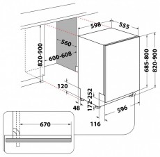 Whirlpool WIC 3C34 PFE S MOSOGATÓGÉP BEÉPÍTHETŐ Konyhai termékek - Mosogatógép - Normál (60cm) beépíthető mosogatógép - 377727