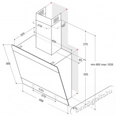 Whirlpool WHVP 62F LT W páraelszívó Konyhai termékek - Páraelszívó - Kürtős - 379300