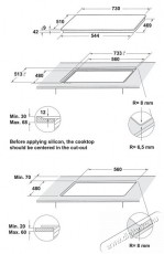 Whirlpool GOWL 728/NB Beépíthető gáz főzőlap Konyhai termékek - Sütő-főzőlap, tűzhely (beépíthető) - Gázfőzőlap (beépíthető) - 381797