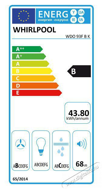 Whirlpool WDO 93F B K Munkapultba építhető páraelszívó Konyhai termékek - Páraelszívó - Pultba építhető - 381800