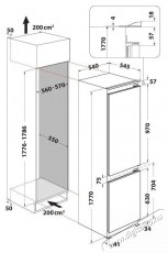 Whirlpool ART 65011 Hűtő beépíthető alulfagyasztós  Konyhai termékek - Hűtő, fagyasztó (beépíthető) - Alulfagyasztós kombinált hűtő - 372658
