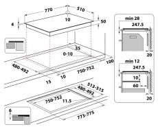 Whirlpool WL S2177 CPNE FŐZŐLAP BEÉPÍTHETŐ INDUKCIÓS Konyhai termékek - Sütő-főzőlap, tűzhely (szabadonálló) - Indukciós főzőlap (szabadonálló) - 473604
