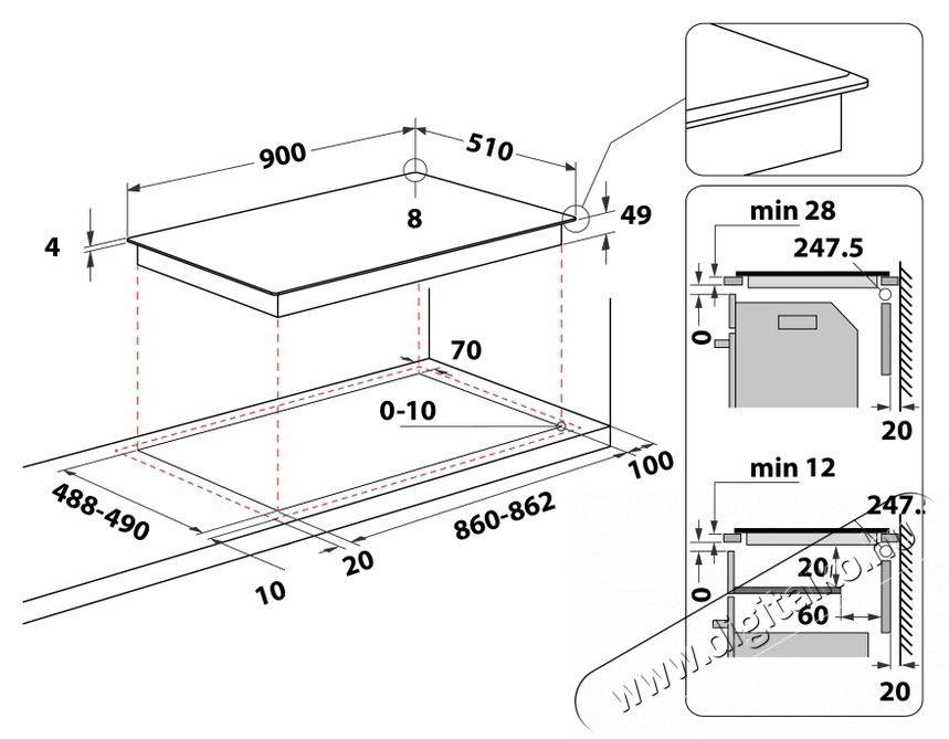 Whirlpool WT 1090 BA Főzőlap Be&eacute;p&iacute;thető Indukci&oacute;s Konyhai term&eacute;kek - S&uuml;tő-főzőlap, tűzhely (be&eacute;p&iacute;thető) - Indukci&oacute;s főzőlap (be&eacute;p&iacute;thető) - 470489