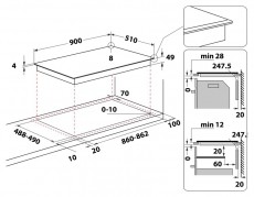Whirlpool WT 1090 BA Főzőlap Be&eacute;p&iacute;thető Indukci&oacute;s Konyhai term&eacute;kek - S&uuml;tő-főzőlap, tűzhely (be&eacute;p&iacute;thető) - Indukci&oacute;s főzőlap (be&eacute;p&iacute;thető) - 470489