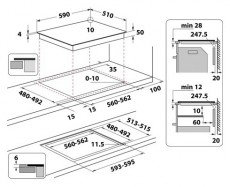 Whirlpool WF S3660 CPNE főzőlap beépíthető indukciós Konyhai termékek - Sütő-főzőlap, tűzhely (beépíthető) - Indukciós főzőlap (beépíthető) - 473624