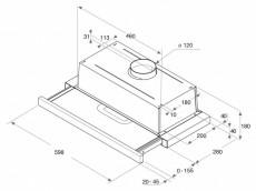 Whirlpool AKR750GK beépíthető páraelszívó Konyhai termékek - Páraelszívó - Beépíthető / kihúzható - 367146