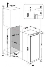 Whirlpool ARG 86122 HŰTŐ BEÉPÍTHETŐ EGYAJTÓS Konyhai termékek - Hűtő, fagyasztó (beépíthető) - Egyajtós hűtő - 496658