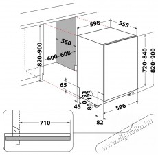 Whirlpool W8IHT58TS Beépíthető mosogatógép, 14 készlet, 8 program, 6th Sense Technology, B energiaosztály, PowerCleanPro, Késleltetett indítás, 60 cm Konyhai termékek - Mosogatógép - Normál (60cm) beépíthető mosogatógép - 499575