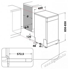 Whirlpool WSFO 3O23 PF keskeny mosogatógép - fehér Konyhai termékek - Mosogatógép - Keskeny (45cm-ig) szabadonálló mosogatógép - 348498
