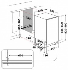 Whirlpool WH6IC11BS7LSA0 beépíthető mosogatógép Konyhai termékek - Mosogatógép - Normál (60cm) beépíthető mosogatógép - 502614