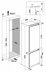 Whirlpool WH SP70 T241 P HŰTŐ ALULFAGYASZT&Oacute;S BE&Eacute;P&Iacute;THETŐ Konyhai term&eacute;kek - Hűtő, fagyaszt&oacute; (be&eacute;p&iacute;thető) - Alulfagyaszt&oacute;s kombin&aacute;lt hűtő - 502881