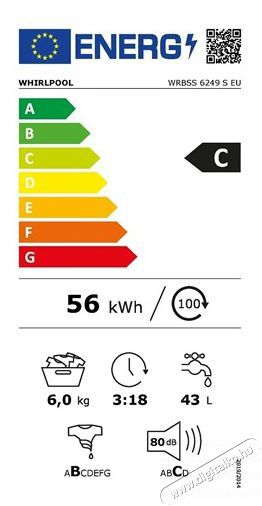 Whirlpool WPM 87W ADS EE el&ouml;lt&ouml;ltős mos&oacute;g&eacute;p H&aacute;ztart&aacute;s / Otthon / K&uuml;lt&eacute;r - Mos&oacute;g&eacute;p / sz&aacute;r&iacute;t&oacute;g&eacute;p - El&ouml;lt&ouml;ltős norm&aacute;l (60cm-ig) mos&oacute;g&eacute;p - 502599