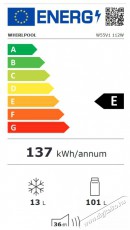 Whirlpool W55V1 112W egyajtós hűtőszekrény Konyhai termékek - Hűtő, fagyasztó (szabadonálló) - Egyajtós hűtő - 502688