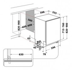 Whirlpool WH6IC16B4M6T0 MOSOGATÓGÉP BEÉPÍTHETŐ 16 TERÍTÉK Konyhai termékek - Mosogatógép - Keskeny (45cm-ig) beépíthető mosogatógép - 505342