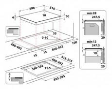 Whirlpool WTX6019DCF FŐZŐLAP BEÉPÍTHETŐ INDUKCIÓS Konyhai termékek - Sütő-főzőlap, tűzhely (beépíthető) - Indukciós főzőlap (beépíthető) - 505372