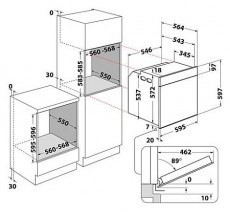 Whirlpool WOI4S8CM1SXA beépíthető sütő Konyhai termékek - Sütő-főzőlap, tűzhely (beépíthető) - Sütő (beépíthető) - 507136