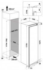 Whirlpool WHSD18A073C1 P Konyhai termékek - Hűtő, fagyasztó (beépíthető) - Fagyasztó nélküli hűtő - 509621