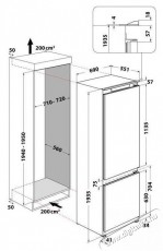 Whirlpool WH SP70 T122 Konyhai termékek - Hűtő, fagyasztó (beépíthető) - Alulfagyasztós kombinált hűtő - 509364