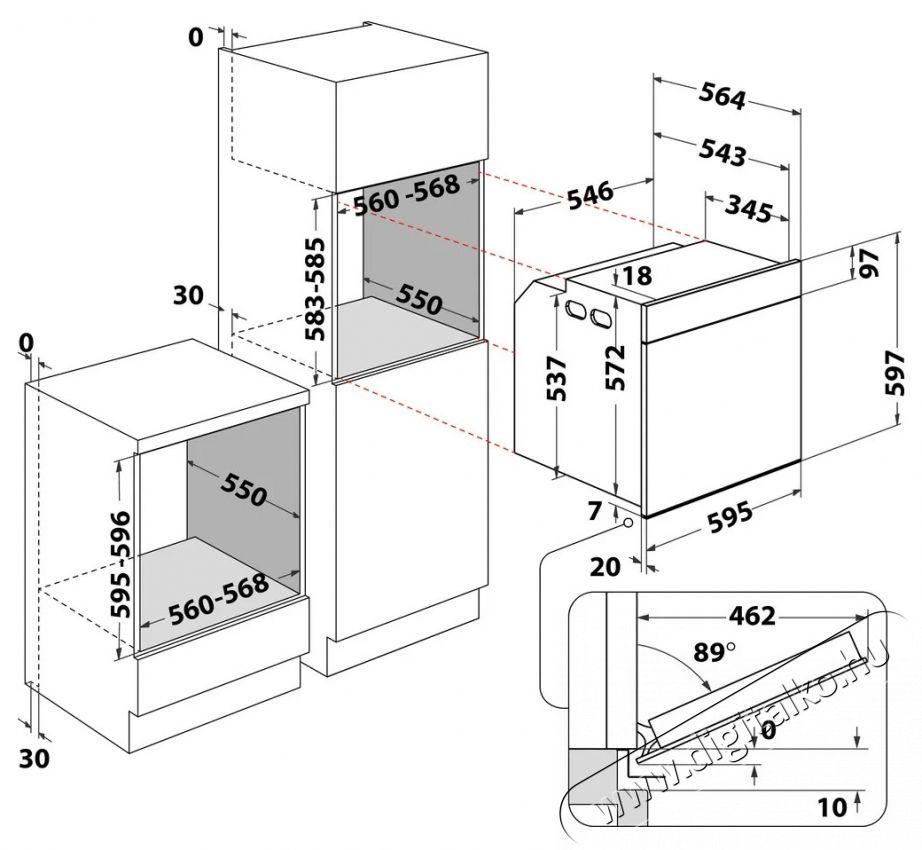 Whirlpool WOI4S8PM0SBA Konyhai term&eacute;kek - S&uuml;tő-főzőlap, tűzhely (be&eacute;p&iacute;thető) - S&uuml;tő (be&eacute;p&iacute;thető) - 503300