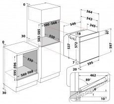 Whirlpool WOI4S8PM0SBA Konyhai term&eacute;kek - S&uuml;tő-főzőlap, tűzhely (be&eacute;p&iacute;thető) - S&uuml;tő (be&eacute;p&iacute;thető) - 503300