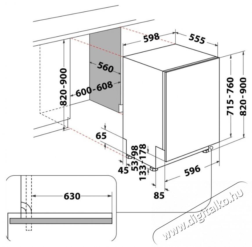 Whirlpool W7IHP42L be&eacute;p&iacute;thető mosogat&oacute;g&eacute;p, 15 ter&iacute;t&eacute;k, 10 program Konyhai term&eacute;kek - Mosogat&oacute;g&eacute;p - Norm&aacute;l (60cm) be&eacute;p&iacute;thető mosogat&oacute;g&eacute;p - 534015