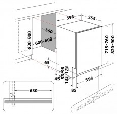Whirlpool W7IHP42L be&eacute;p&iacute;thető mosogat&oacute;g&eacute;p, 15 ter&iacute;t&eacute;k, 10 program Konyhai term&eacute;kek - Mosogat&oacute;g&eacute;p - Norm&aacute;l (60cm) be&eacute;p&iacute;thető mosogat&oacute;g&eacute;p - 534015