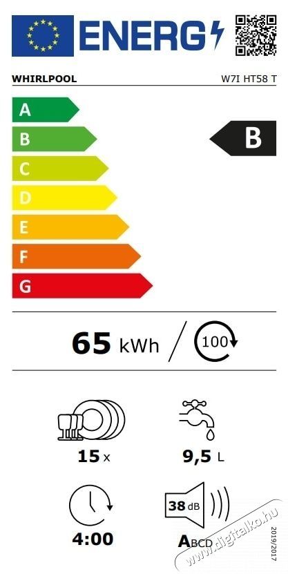 Whirlpool W7IHT58T Be&eacute;p&iacute;thető mosogat&oacute;g&eacute;p , 15 ter&iacute;t&eacute;k, 8 program Konyhai term&eacute;kek - Mosogat&oacute;g&eacute;p - Norm&aacute;l (60cm) be&eacute;p&iacute;thető mosogat&oacute;g&eacute;p - 534014