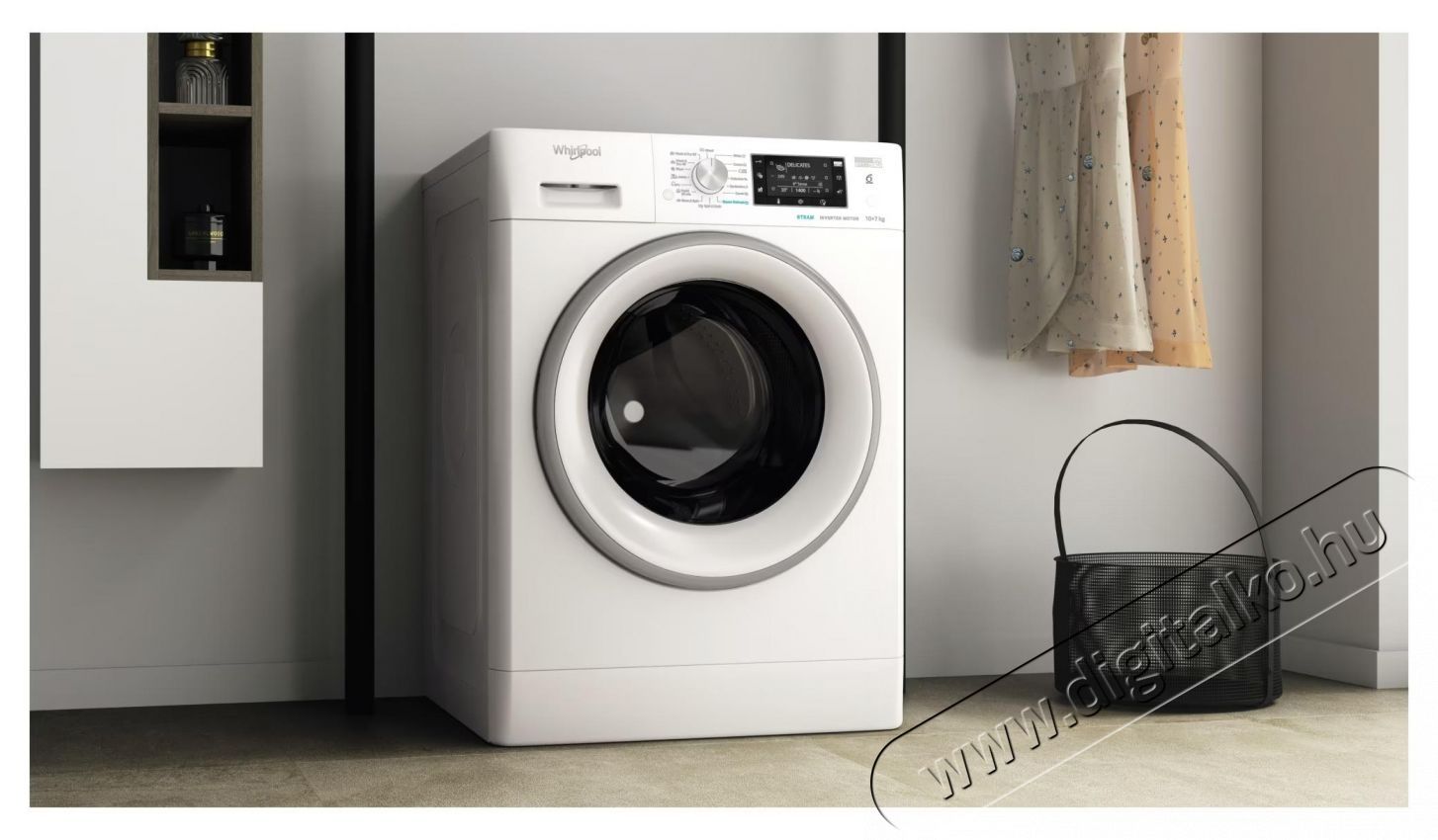 Whirlpool FreshCare+ FFWDD1076258SVEE Mos&oacute;-sz&aacute;r&iacute;t&oacute;g&eacute;p, 10 kg mos&aacute;s, 7 kg sz&aacute;r&iacute;t&aacute;s, 1600 ford/perc, Inverter Motor, LCD Display, B energiaoszt&aacute;ly, Feh&eacute;r H&aacute;ztart&aacute;s / Otthon / K&uuml;lt&eacute;r - Mos&oacute;g&eacute;p / sz&aacute;r&iacute;t&oacute;g&eacute;p - Mos&oacute;-sz&aacute;r&iacute;t&oacute;g&eacute;p - 537539