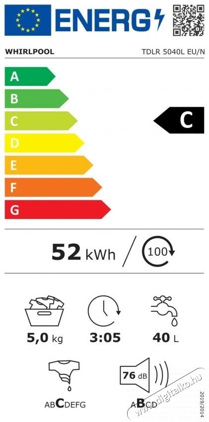 Whirlpool TDLR 5040L EU/N MOS&Oacute;G&Eacute;P FEL&Uuml;LT&Ouml;LTŐS H&aacute;ztart&aacute;s / Otthon / K&uuml;lt&eacute;r - Mos&oacute;g&eacute;p / sz&aacute;r&iacute;t&oacute;g&eacute;p - Fel&uuml;lt&ouml;ltős mos&oacute;g&eacute;p - 505189