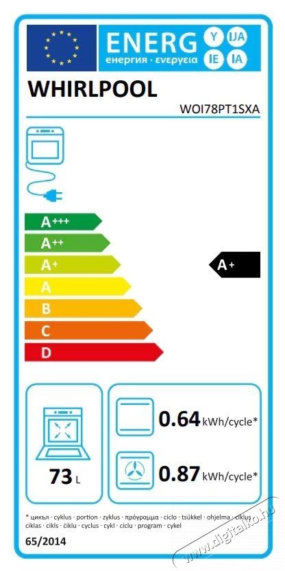 Whirlpool WOI78PT1SXA be&eacute;p&iacute;thető elektromos s&uuml;tő, 73 l, pirolitikus &ouml;ntiszt&iacute;t&aacute;s, 6th Sense technol&oacute;gia, A+ energiaoszt&aacute;ly, fekete/rozsdamentes ac&eacute;l Konyhai term&eacute;kek - S&uuml;tő-főzőlap, tűzhely (be&eacute;p&iacute;thető) - S&uuml;tő (be&eacute;p&iacute;thető) - 538053