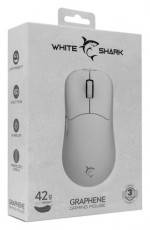White Shark GRAPHENE WS GM-5014W 6200dpi fehér gamer egér Iroda és számítástechnika - Egér - Vezetékes egér - 498096