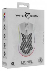 White Shark LIONEL WGM-5012W vezeték nélküli fehér gamer egér Iroda és számítástechnika - Egér - Vezeték nélküli egér - 500249