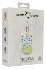 White Shark GM-9004W Tristan fehér gamer egér Iroda és számítástechnika - Egér - Vezetékes egér - 507274