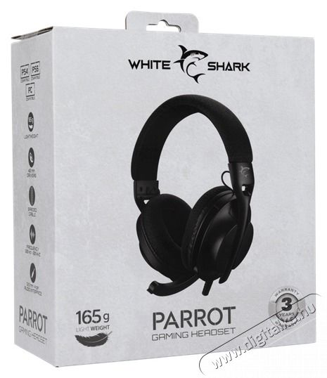 White Shark WS GH-2440B PARROT-B fekete gamer headset Audio-Video / Hifi / Multim&eacute;dia - F&uuml;l &eacute;s Fejhallgat&oacute;k - Fejhallgat&oacute; mikrofonnal / headset - 507762