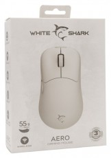 White Shark WS GM-5015W AERO-B vezeték nélküli fehér gamer egér Iroda és számítástechnika - Egér - Vezeték nélküli egér - 507770