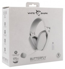 White Shark WS WGH-2442W BUTTERFLY-W vezeték nélküli fehér gamer headset Audio-Video / Hifi / Multimédia - Fül és Fejhallgatók - Fejhallgató - 507727